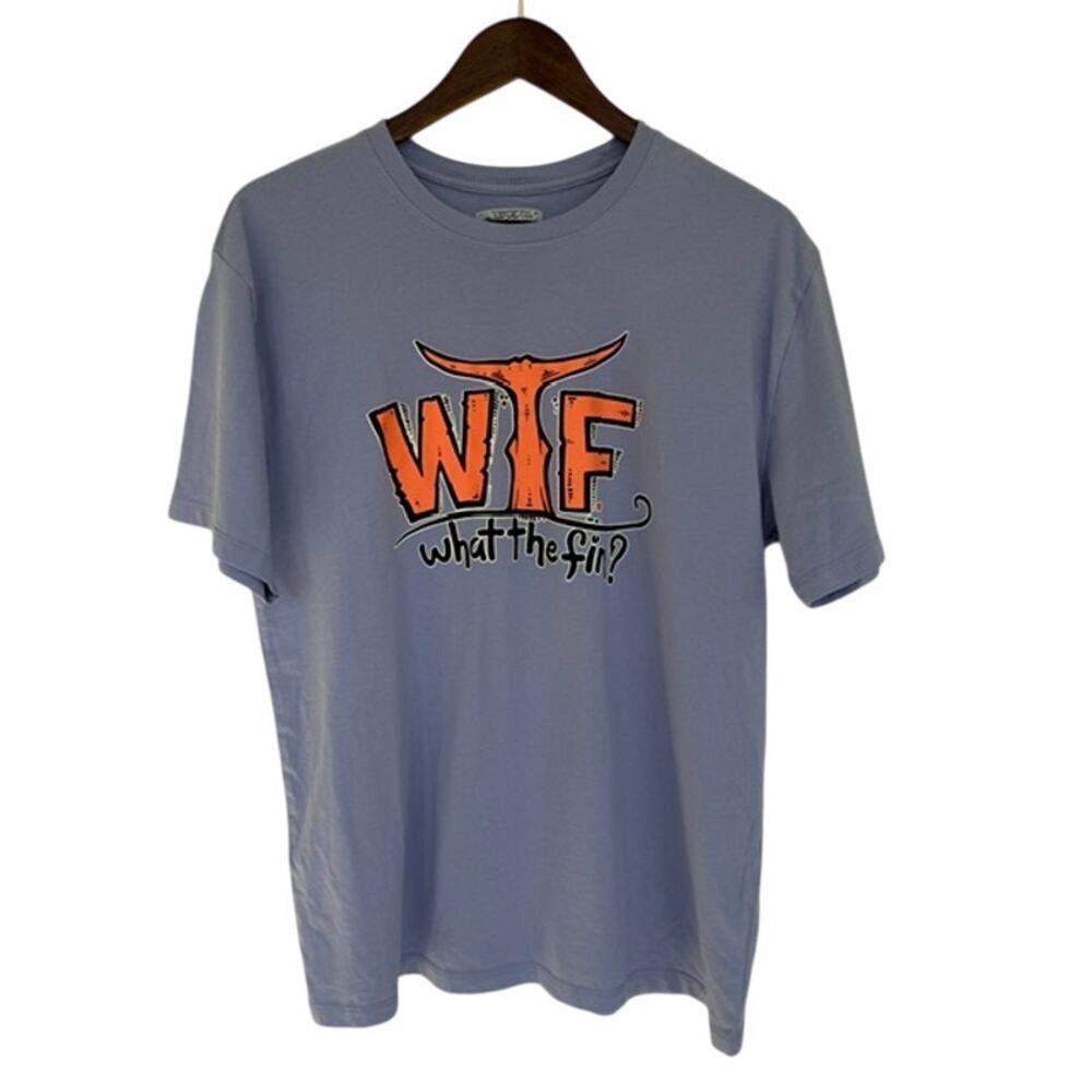 What the Fin Light Purple Lavender Short Sleeve Performance Fabric T-shirt Large